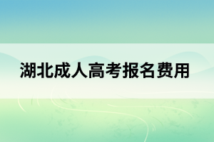 黄冈成人高考报名费用